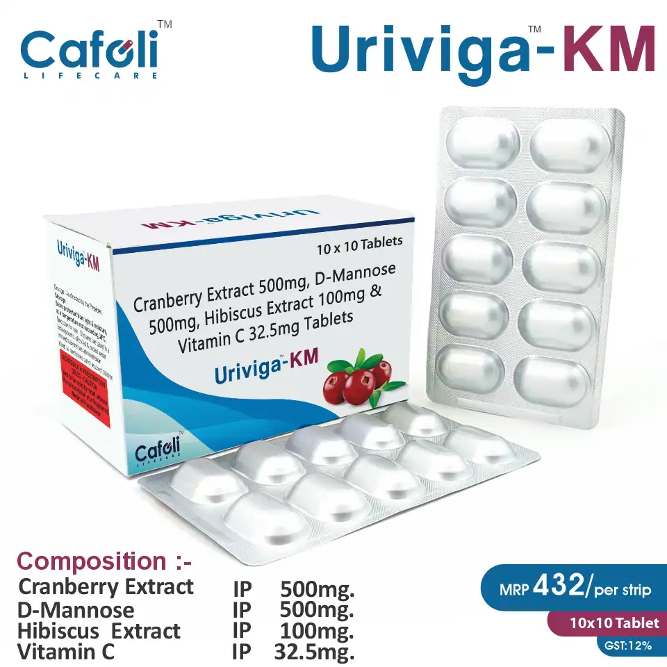 Cranberry + D-Mannose + Hibiscus + Vitamin C | UTI Care Tablet | Best Price for PCD Pharma Franchise